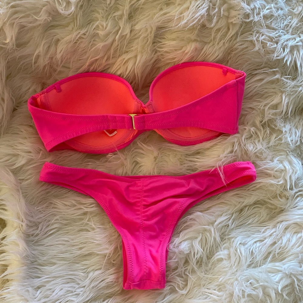 Pink Victoria Secret push up itsy cheeky bikini - Picture 2 of 7